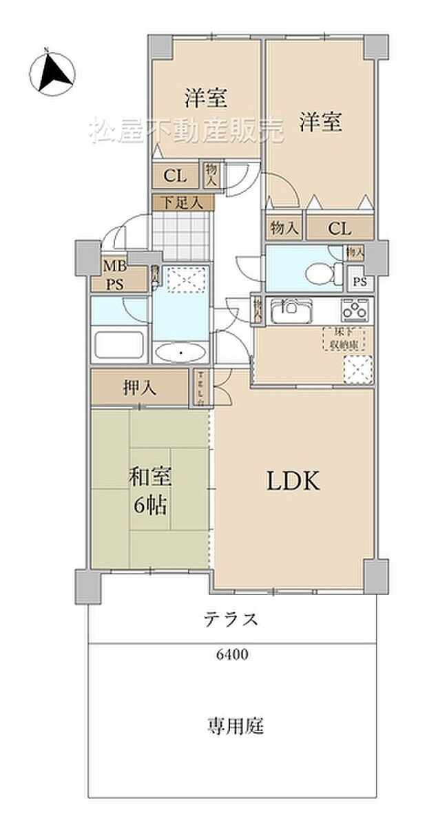 ライオンズマンション南栄(3LDK) 1階の間取り図