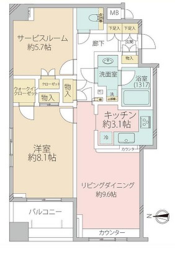 ディナスカーラ亀戸(1SLDK) 6階の内観