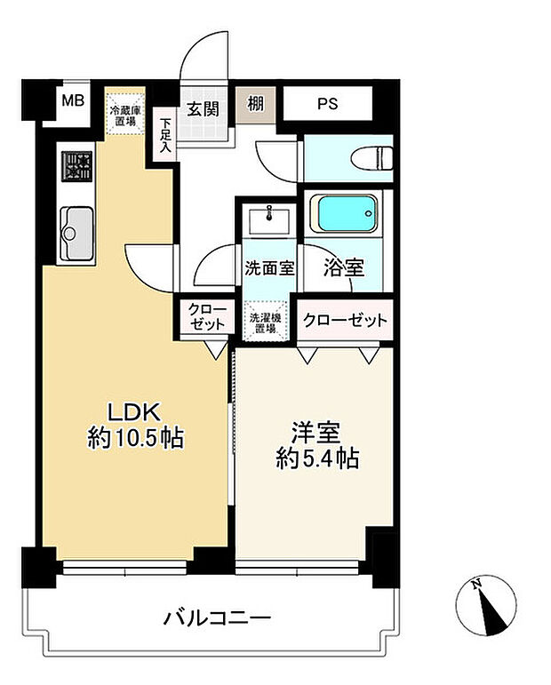 永功ハイヴ駒形(1LDK) 6階の内観