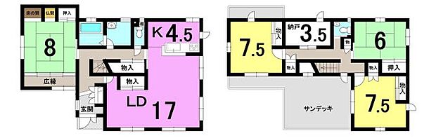 草津市西渋川2丁目　中古戸建て(4LDK)の内観