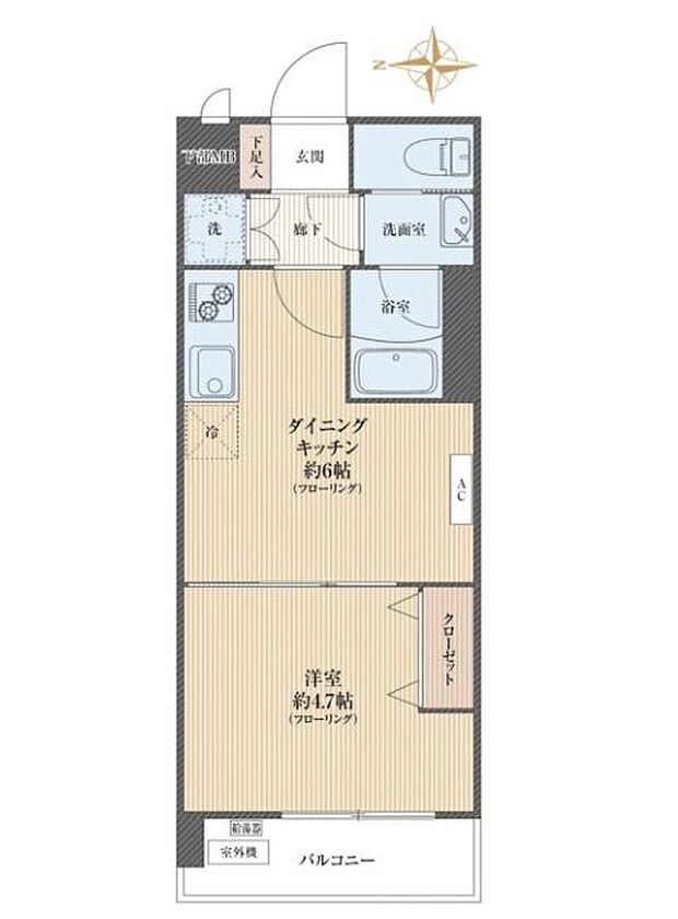 ニュー高円寺マンション(1DK) 8階/8階部分の間取り図
