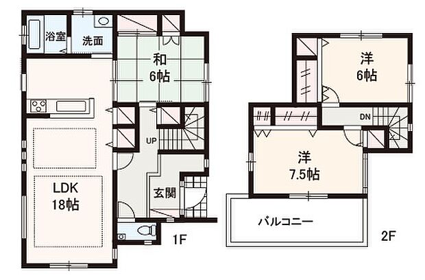 陽当り・通風良好な3LDK。LDKは広々18帖。各居室は6帖以上の広さでプライベート空間も快適です！