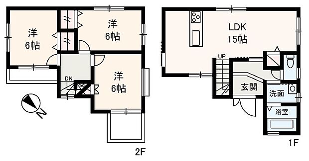 全居室洋室仕様の3LDKオール電化住宅！ご家族間のコミュニケーションも増える、リビング階段仕様です。