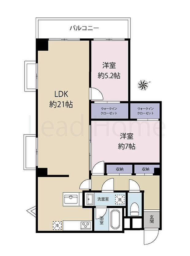 白金台桜苑マンション(2LDK) 3階の内観