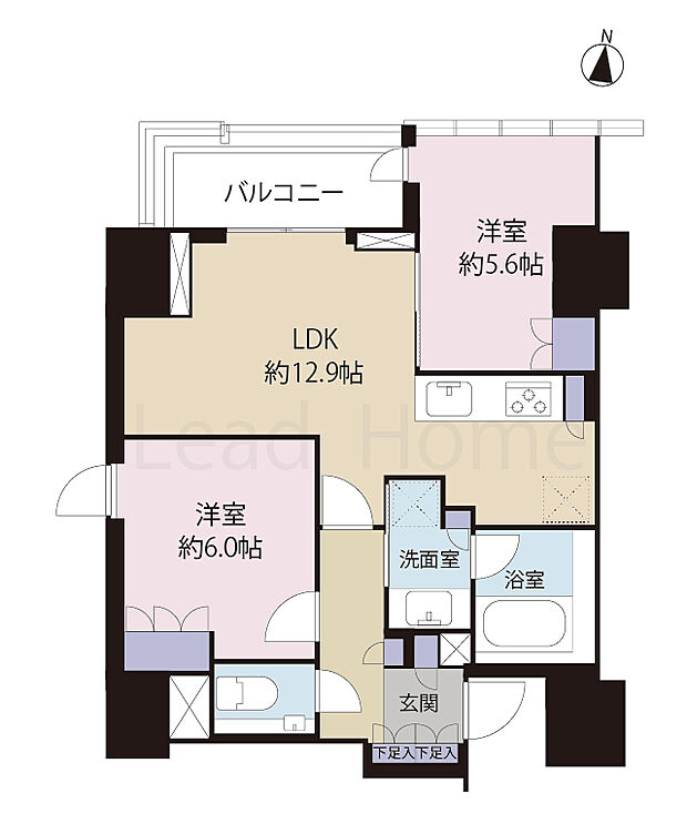 宮益坂ビルディング　ザ・渋谷レジデンス(2LDK) 8階の間取り図