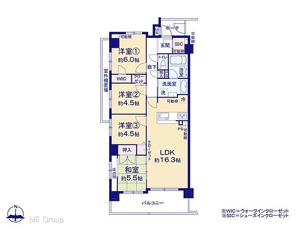 サンクレイドル南与野(4LDK) 2階の間取り図