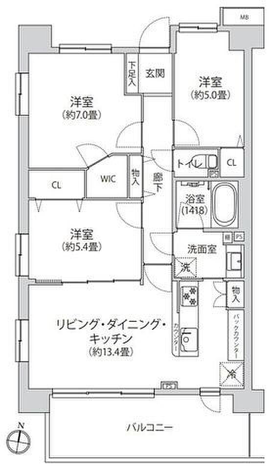 レーベンハイムひばりヶ丘の間取り