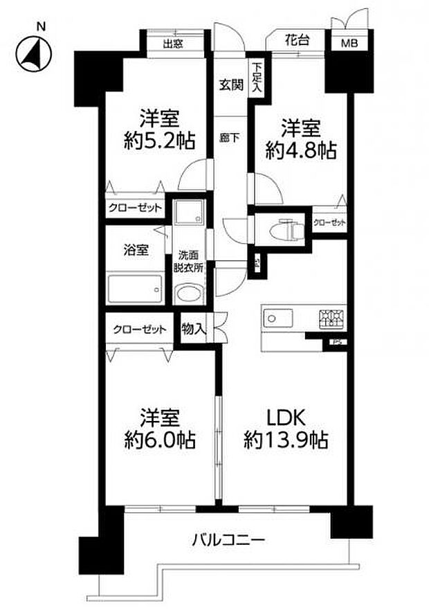 セザール大宮土呂の間取り