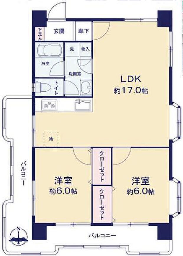 吾妻橋サニーコーポ(2LDK) 2階の内観