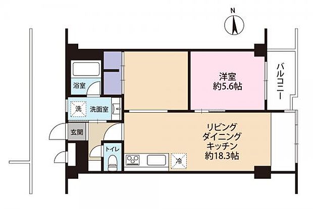 ライオンズマンション志村三丁目(2LDK) 2階の間取り図