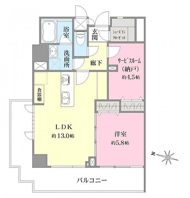 グランドメゾン落合(1SLDK) 7階の間取り図