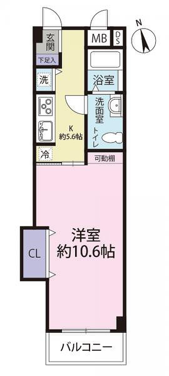 リレント早稲田(1K) 1階の間取り図