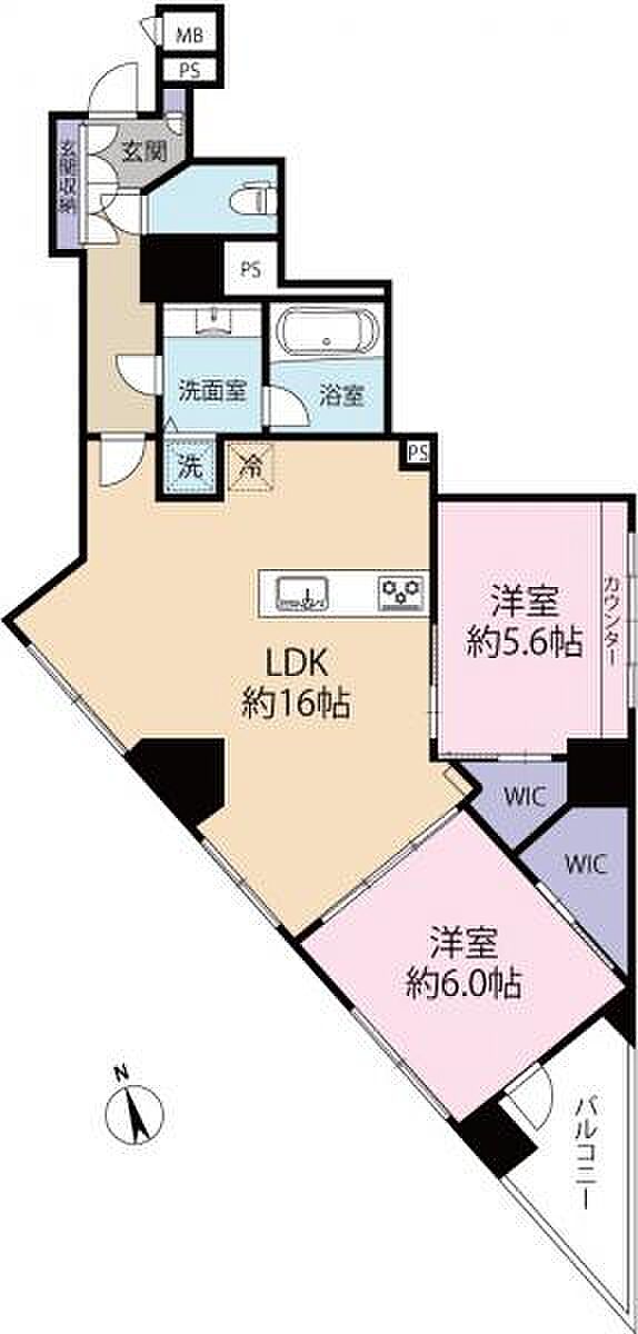 ヴィアシテラ新宿(2LDK) 3階の内観