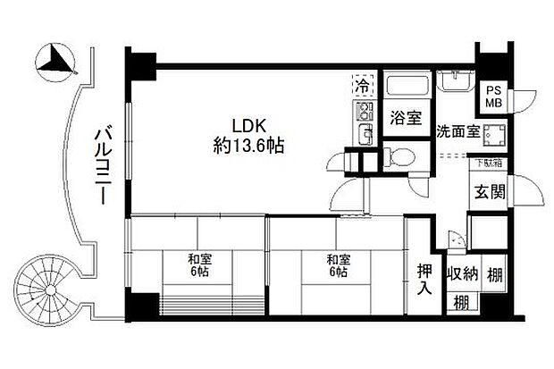 ケアリゾート熱海弐番館(2LDK) 1階の内観
