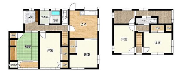1階にも居室が2部屋、2階には大きな収納もあるのでお住まいになる方のライフスタイルに変幻自在に対応可能です！