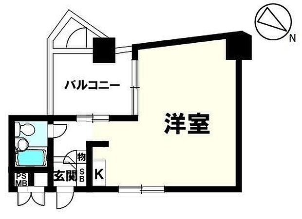 ライオンズマンション国際通り(1R) 3階の間取り図