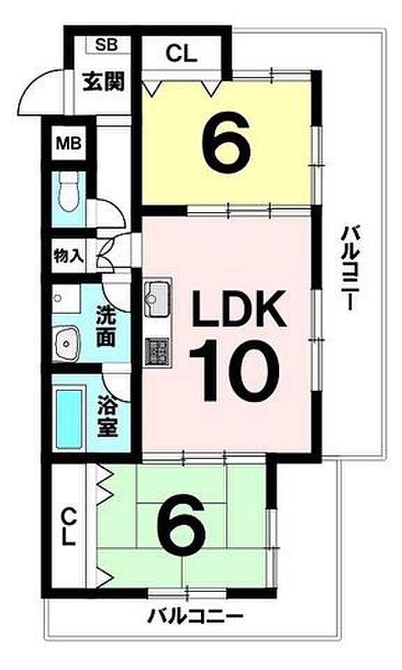 ライオンズマンション古波蔵第3　OC(2LDK) 2階の内観