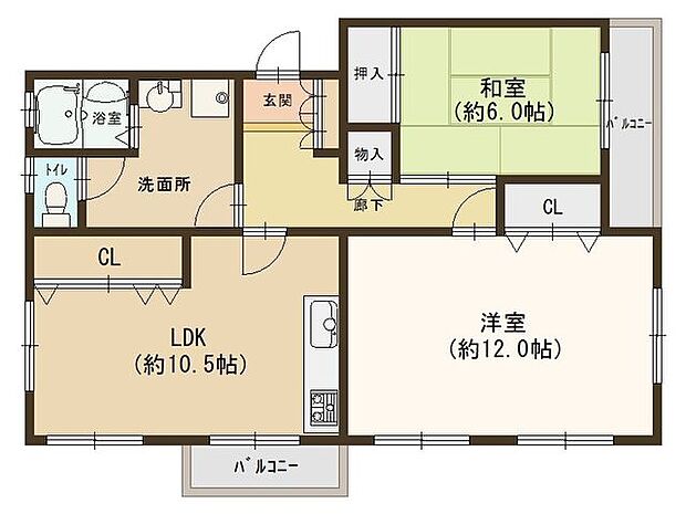 伊川谷住宅4号棟(2LDK) 3階の内観