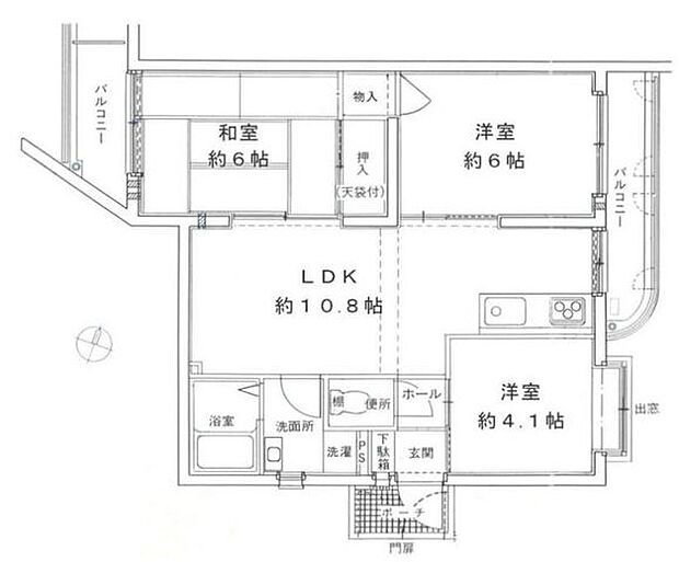ワコーレ須磨本町(3LDK) 2階の間取り図