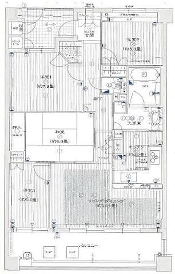 藤和垂水ホームズ(4LDK) 4階の間取り図