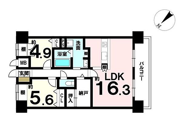 ルネス・ピース栗東ステーションスクエア(2SLDK) 2階の間取り図