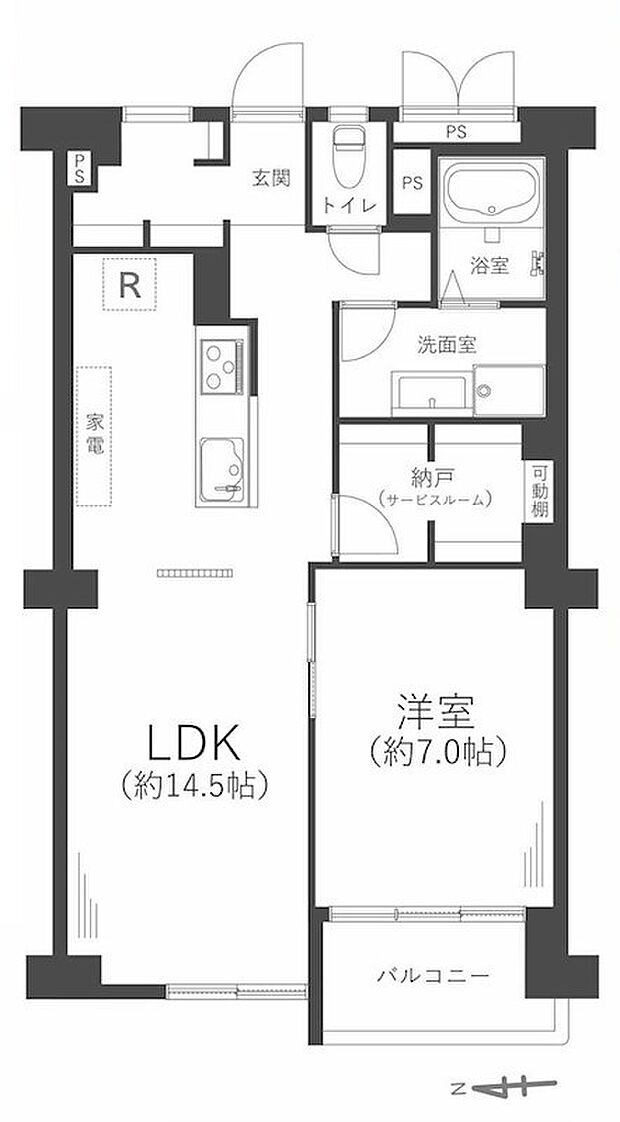 北堀江コーポ(1SLDK) 10階の間取り図