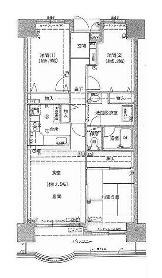 和泉鶴山台アーバンコンフォート(3LDK) 11階の間取り図
