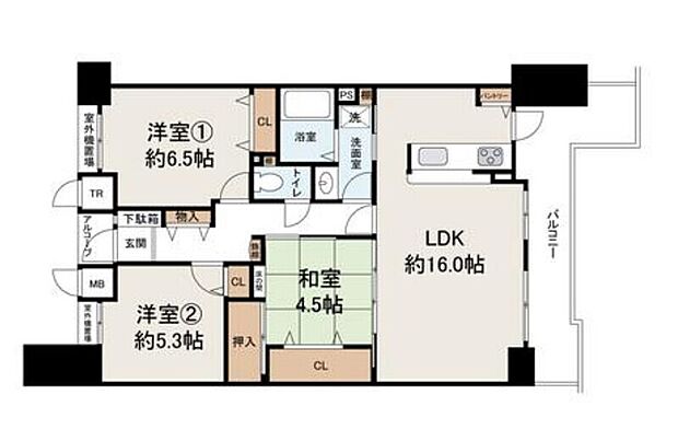 東急ドエル・アルス堺フェニックス(3LDK) 11階の間取り図