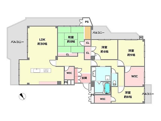 ロイヤルヴィラ苦楽園(4LDK) 3階の間取り図