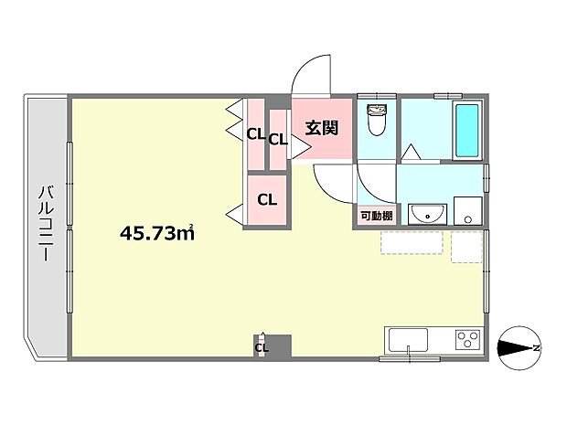 ボーンハウス(1R) 6階の間取り図