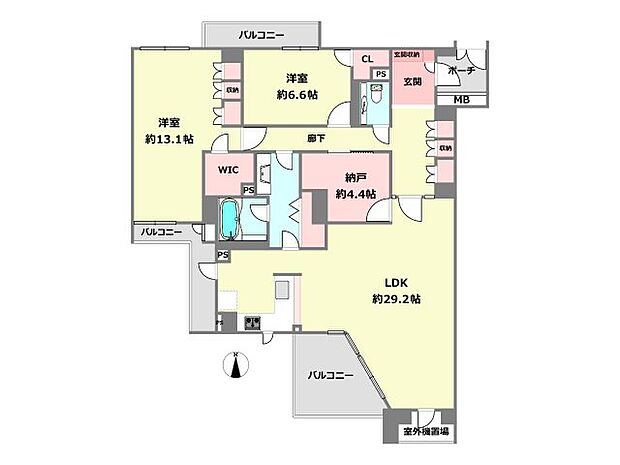 グランドメゾン六甲カネディアンヒル(2SLDK) 5階の内観