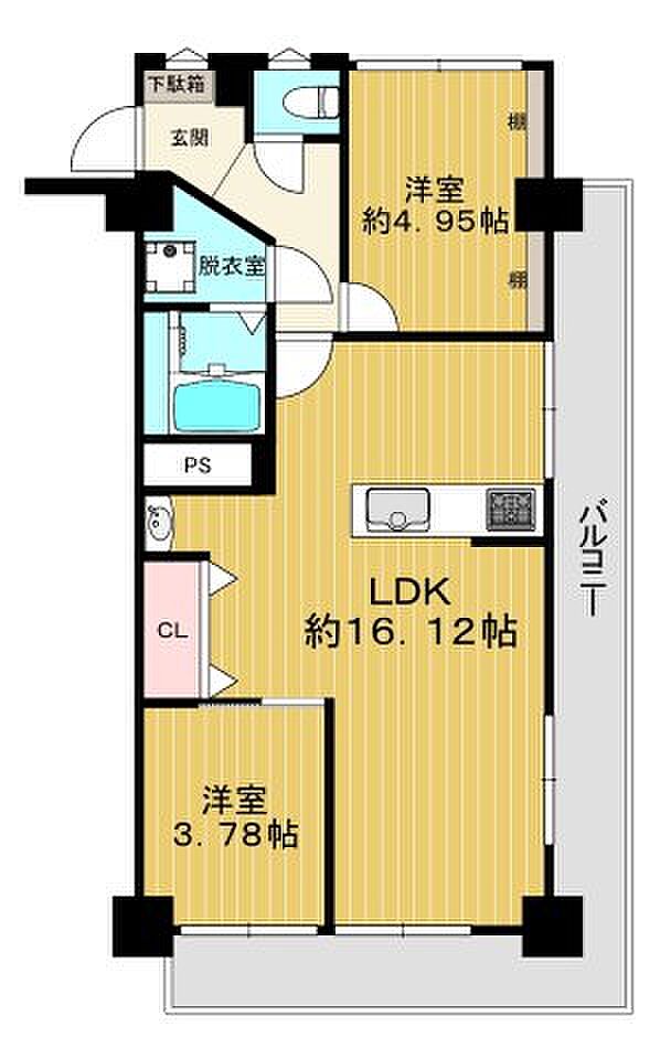 富士見台ファミリーマンション6階の間取り