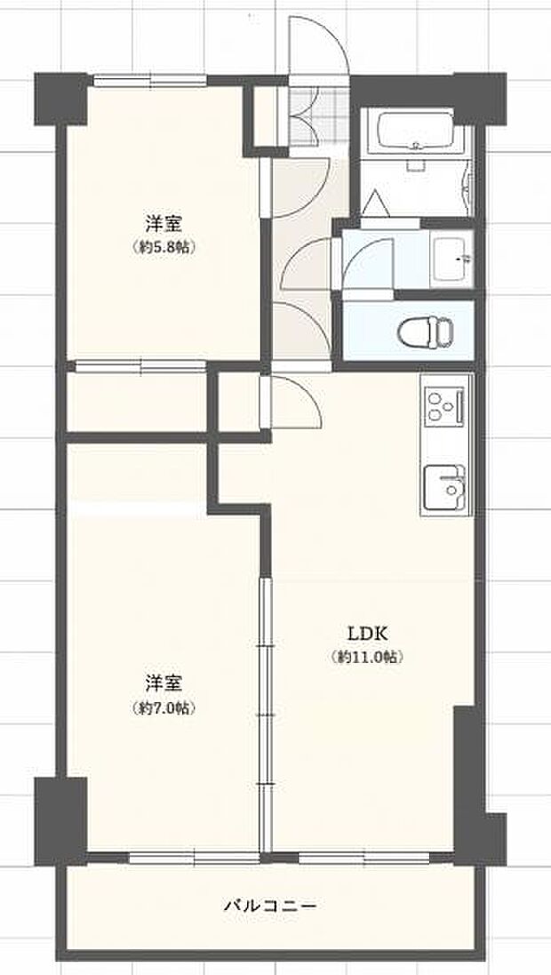 南浦和ダイヤモンドマンションの間取り