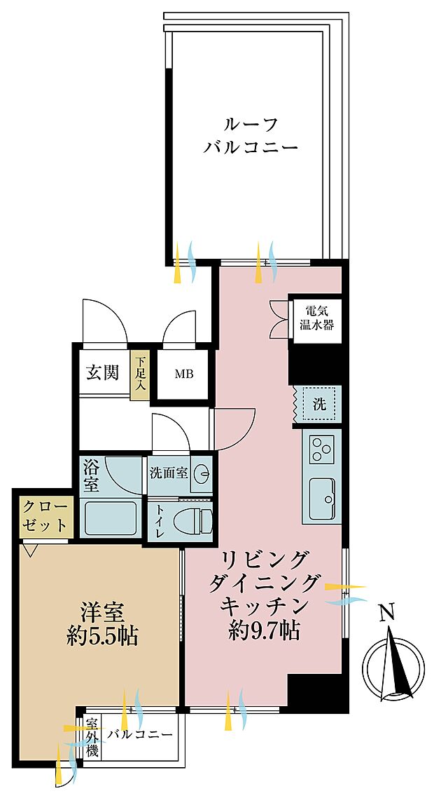上野ダイカンプラザＣｉｔｙ(1LDK) 8階の間取り図