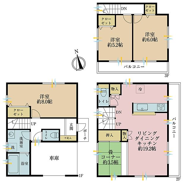 3ＬＤＫ、土地面積70．00平米、建物面積93．56平米