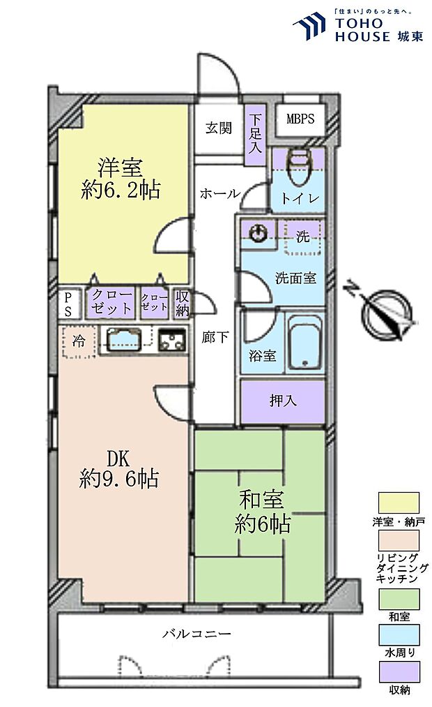 グランドメゾン上池袋(2LDK) 1階の間取り図