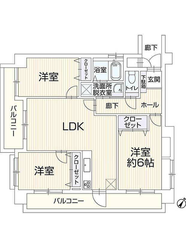 フィオレ井尻(3LDK) 1階の内観