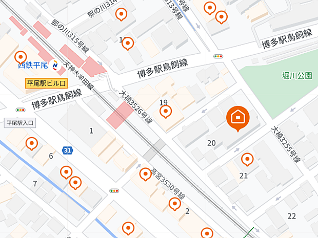 西鉄「平尾」駅　徒歩3分。