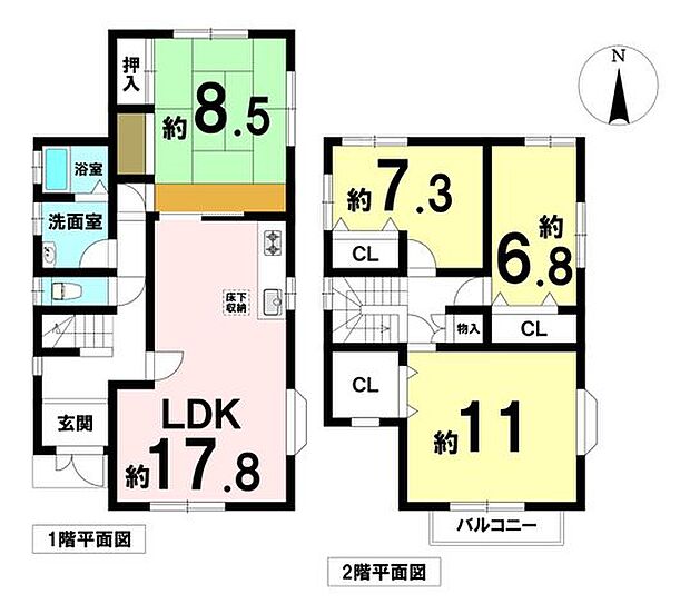 4LDKです！各居室広めなのでゆったりくつろげそうです。和室はトイレ、キッチンが近いのでご年配の方のお部屋としても安心ですね。