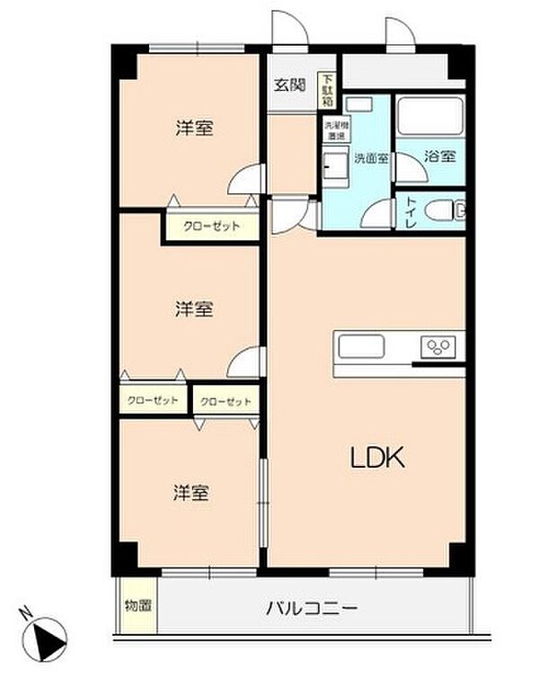 東建検見川マンションB棟(3LDK) 9階/901号室の内観