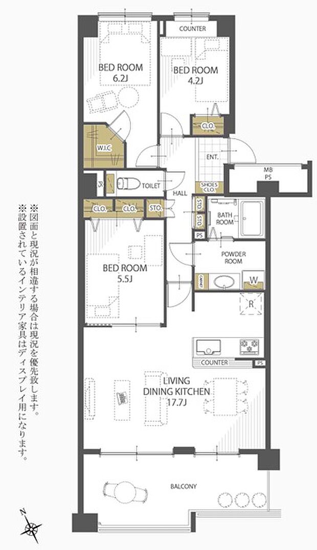 あすみが丘ガーデンコート杜の街八番館(3LDK) 3階/303号室の内観