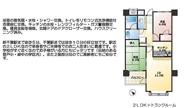 サンマンションアトレ新千葉(2LDK) 2階/2階の内観