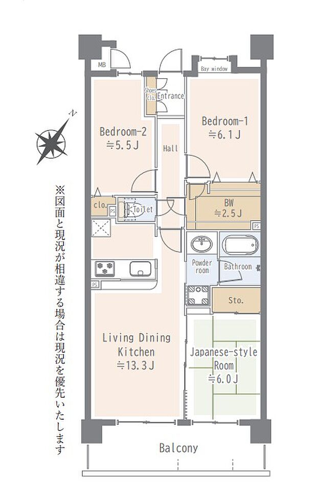 アクアウイング353(3LDK) 5階/524号室の内観