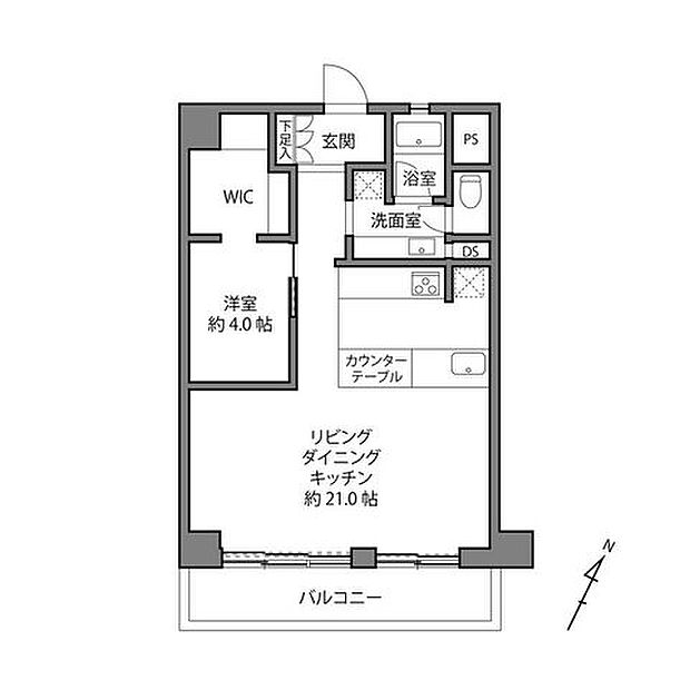 関口町住宅(1LDK) 5階の内観
