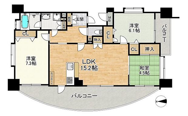 コアマンションフェスティオ南林寺(3LDK) 9階/901の内観