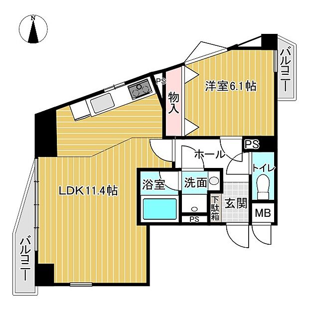 ラウムズ亀島(1LDK) 3階/303号室の内観