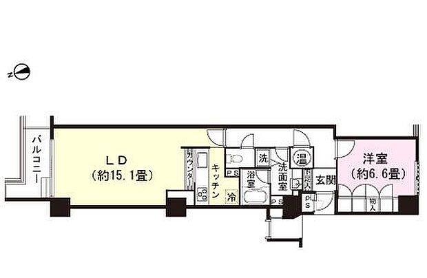 シーサイド・スパ西伊豆土肥(1LDK) 6階の間取り図