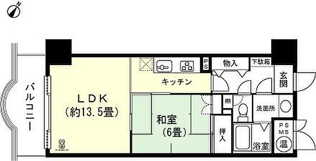 エンゼルリゾート伊豆稲取(1LDK) 7階の間取り図