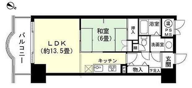 エンゼルリゾート伊豆稲取(1LDK) 5階の間取り図