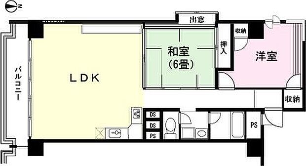 京王熱川マンションＢ棟(2LDK) 6階の内観